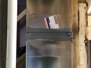 Sealed sheet metal duct connection