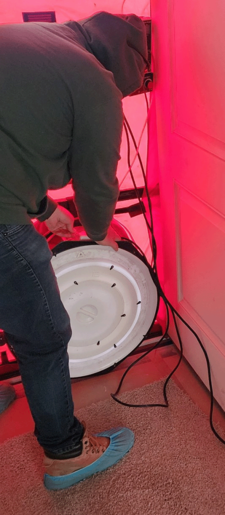 Blower door fan start up