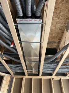 Downflow sheet metal manifold and duct